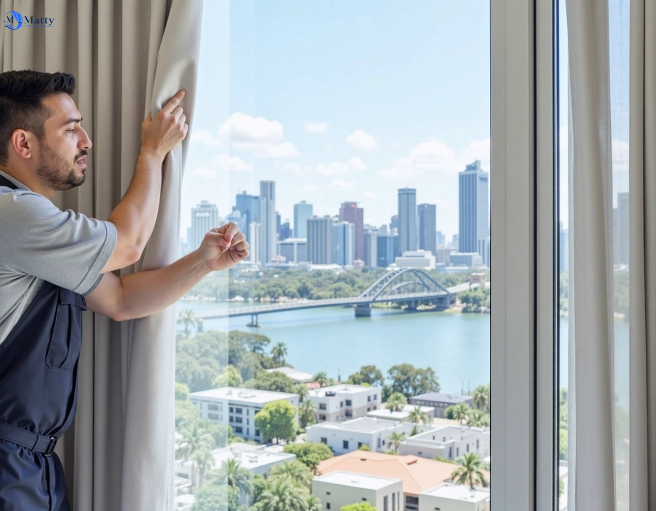 Professional curtain steam cleaning service bannockburn-vic QLD by Matty Curtain Cleaning